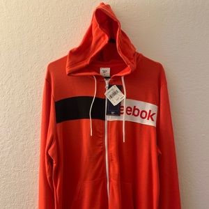 Reebok, Men’s LG, Radiant Red Linear Logo ZipUp